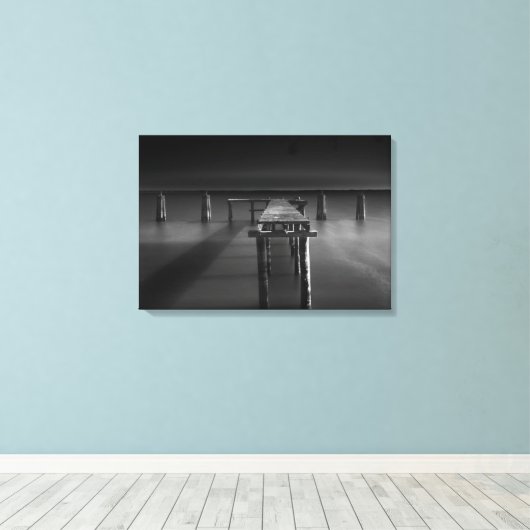 Afgewezen dok op het monroemmeer canvas afdruk (Insitu (Houten vloer))