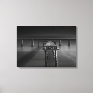 Afgewezen dok op het monroemmeer canvas afdruk