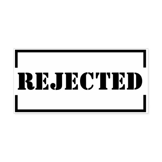 Afgewezen gepersonaliseerde rubberen stempel (Afrduk)