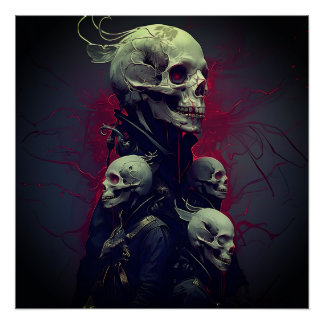Afgezanten-Void-Skull-Art-Print Perfect Poster