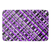 Afgezet in Paars, zwart en grijs diagonaal Badmat (Voorkant)