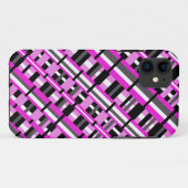 Afgezet in roze, zwart en grijs diagonaal Case-Mate iPhone case (Achterkant (horizontaal))