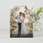 Afgezien van de dankbare overlay foto dank u bedankkaart (Staand voorkant)