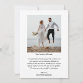 Afgezien van de dankbare overlay foto dank u bedankkaart (Achterkant)