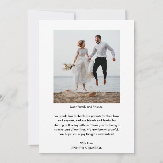 Afgezien van de dankbare overlay foto dank u bedankkaart (Achterkant)