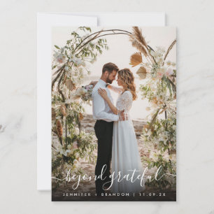 Afgezien van de dankbare overlay foto dank u bedankkaart