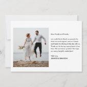 Afgezien van de dankbare weduwfoto op het calligra bedankkaart (Achterkant)