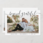 Afgezien van de dankbare weduwfoto op het calligra bedankkaart (Voorkant / Achterkant)