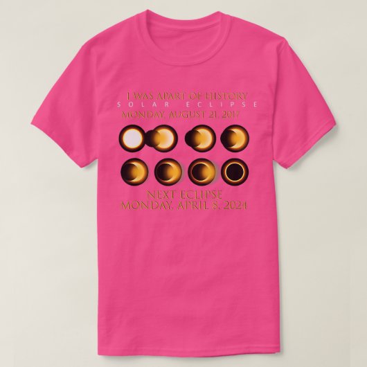 Afgezien van de geschiedenis Zonneclipse 2017 Volg T-shirt (Design voorkant)
