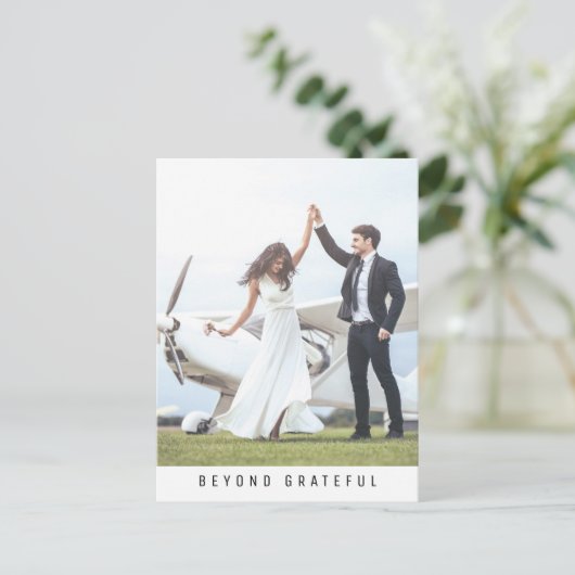 Afgezien van het grootmoedige simpele fotohuwelijk briefkaart (Staand voorkant)