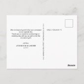 Afgezien van het grootmoedige simpele fotohuwelijk briefkaart (Achterkant)