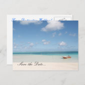 Afgezonderd eiland - BEWAAR DE DATUM Aankondigingskaart (Voorkant / Achterkant)