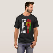 Afghaans en Ghanees mix DNA vlag erfgoed T-shirt (Voorkant volledig)