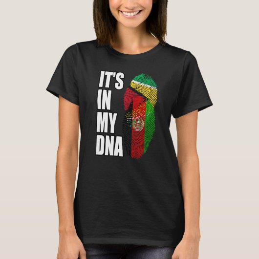 afghaans en guyanees combineren erfgoed met dna-vl t-shirt (Voorkant)