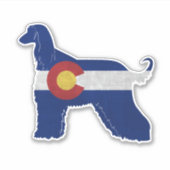 Afghaans Hondenras Colorado Vlag Sticker (Voorkant)