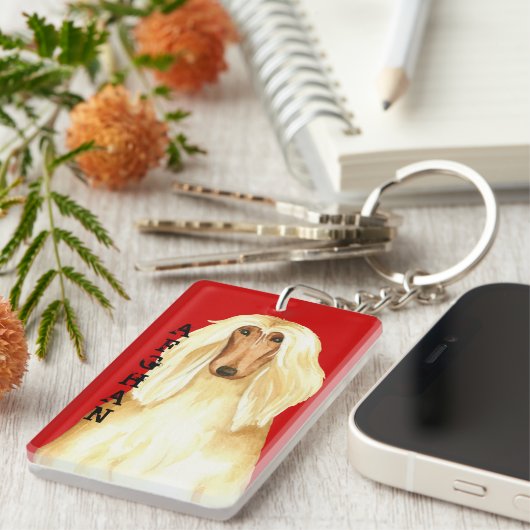 Afghaans kleurenblok sleutelhanger (Voorkant Rechts)