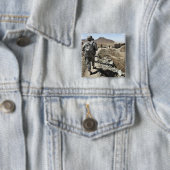 Afghaans nationaal leger en Amerikaanse soldaten Vierkante Button 5,1 Cm (In situ)