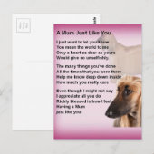 Afghaans ontworpen - Mum Poem Briefkaart (Voorkant / Achterkant)