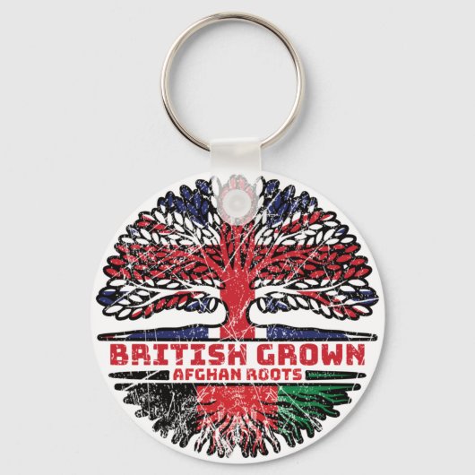 Afghaans uk Verenigd Koninkrijk - Britse boom Sleutelhanger (Voorkant)