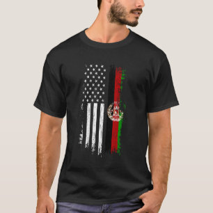 Afghaanse Amerikaanse vlag T Shirt - Afghanistan U