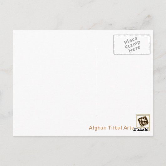 Afghaanse bruiloft textiel briefkaart (Achterkant)