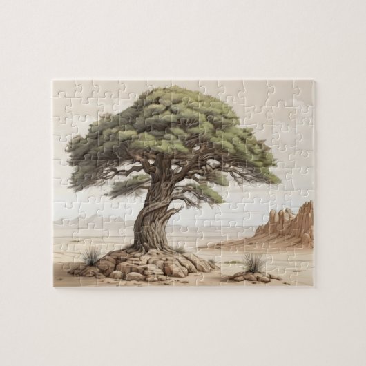 Afghaanse dennenboom legpuzzel (Horizontaal)