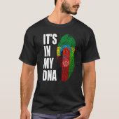Afghaanse en Ethiopische mix DNA vlag erfgoed T-shirt (Voorkant)