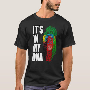 Afghaanse en Ethiopische mix DNA vlag erfgoed T-shirt