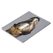 Afghaanse hond blond haar in broek notitieboek (Linkerzijde)