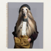 Afghaanse hond blond haar in broek planner (Voorkant)