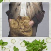 Afghaanse hond blond haar in broek theedoek (Gevouwen)