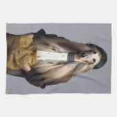 Afghaanse hond blond haar in broek theedoek (Horizontaal)