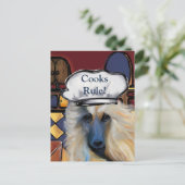 Afghaanse hond briefkaart (Staand voorkant)