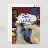 Afghaanse hond briefkaart (Voorkant / Achterkant)