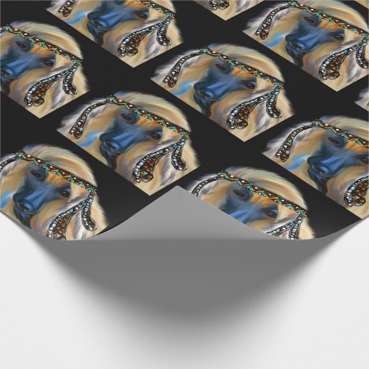 Afghaanse hond cadeaupapier (Hoek)