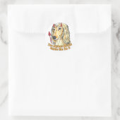 Afghaanse hond deed het me ronde sticker (Tas)