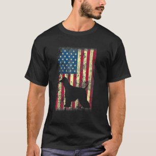 Afghaanse hond Dog Amerikaanse vlag op 4 juli dier T-shirt