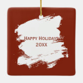 Afghaanse hond draagt een Sinterklaas Pet Keramisch Ornament (Achterkant)