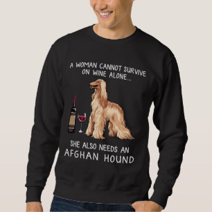 Afghaanse hond en wijnhond gemonteerd trui