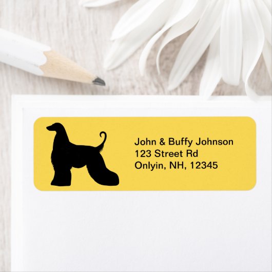 Afghaanse hond etiket (Insitu)