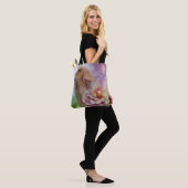 Afghaanse hond Fantasy Flowers Dog Art Tote Bag (Op model)