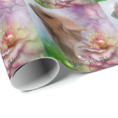 Afghaanse hond Fantasy Flowers Dog Cadeaupapier (Rol Hoek)