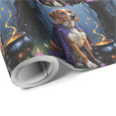 Afghaanse hond grillig Halloween schilderij Cadeaupapier (Rol Hoek)