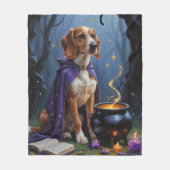 Afghaanse hond grillig Halloween schilderij Fleece Deken (Voorkant)