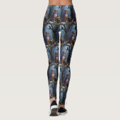 Afghaanse hond grillig Halloween schilderij Leggings (Achterkant)