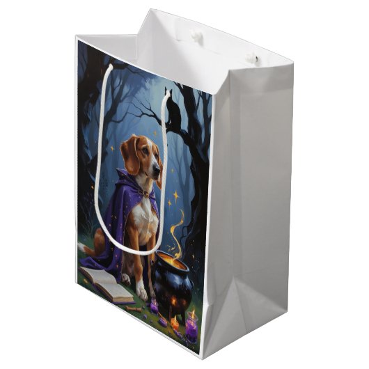Afghaanse hond grillig Halloween schilderij Medium Cadeauzakje (Voorkant Gekanteld)