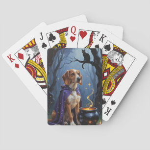 Afghaanse hond grillig Halloween schilderij Pokerkaarten
