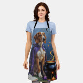 Afghaanse hond grillig Halloween schilderij Schort (Gedragen)