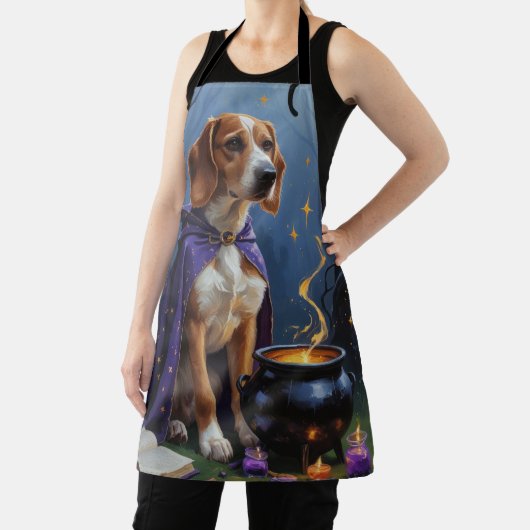 Afghaanse hond grillig Halloween schilderij Schort (Insitu)