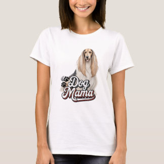Afghaanse hond Hond Mama T-shirt